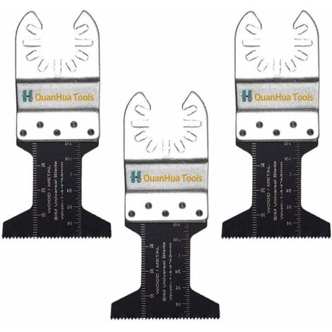 Set di accessori multiutensile - 3 pezzi - universale per utensili multiuso oscillanti - legno, cartongesso, plastica, metallo