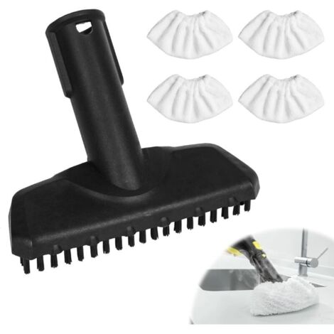 Set di accessori per pulitori a vapore da 5 pezzi compatibile con pulitori a vapore Karcher SC1 SC2 SC3 SC4 SC5, spazzole, ugello manuale 2.884-280.0, panni per pulitori a vapore
