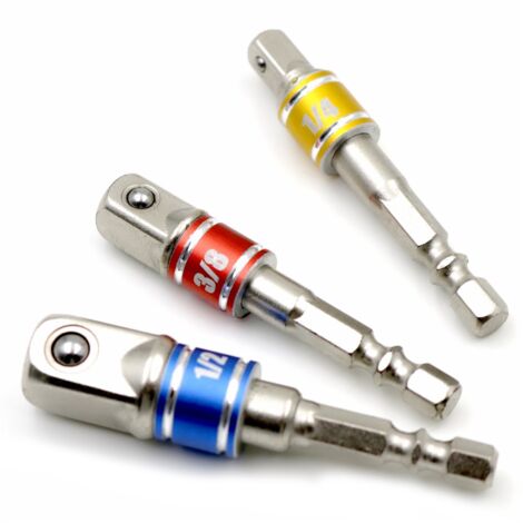 Set di adattatori per bussole a impatto da 3 pezzi per chiavi a bussola da 1/4", 3/8" e 1/2"