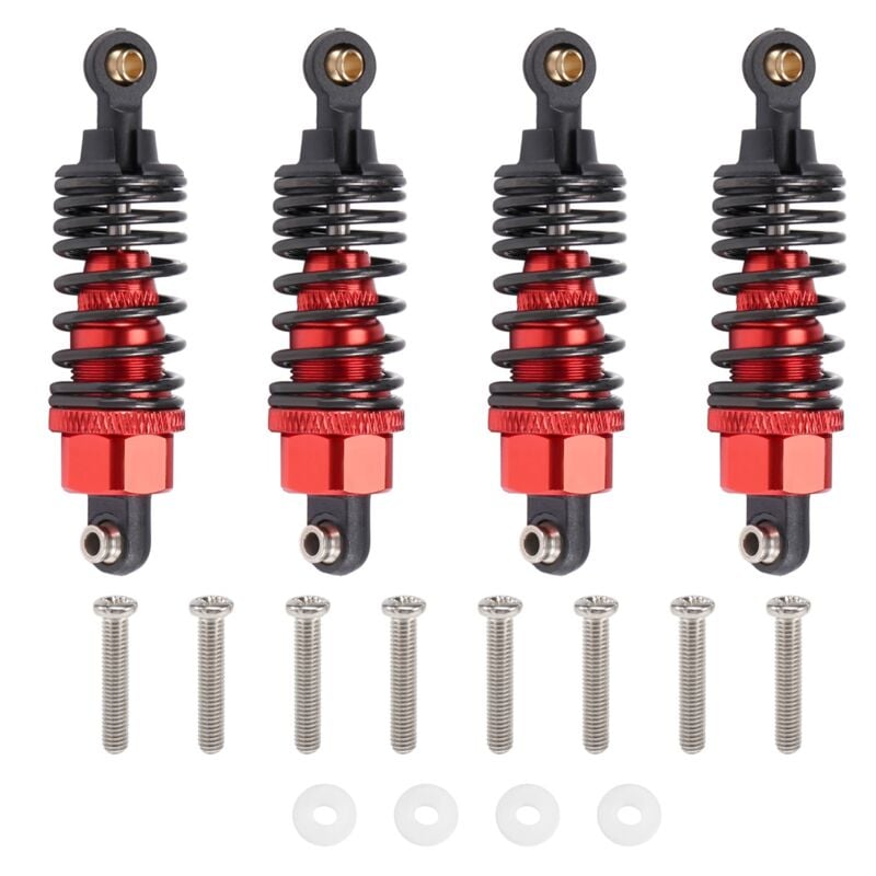 Image of Set di Ammortizzatori per nel Lega Alluminio 4 Pezzi TT-01 TT01 TT-02 TT02 1/10 Parti Aggiornamento Auto rc, Rosso