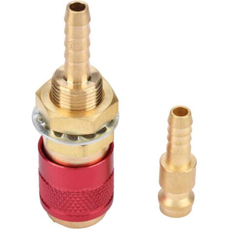 Set di attacchi rapidi M6, dispositivo di raffreddamento rapido per attacco gas raffreddato ad acqua per torce di saldatura MIG TIG (rosso), accessori per saldatura e taglio
