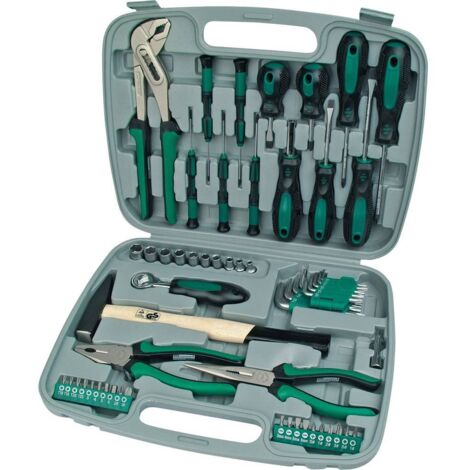 Set di attrezzi Brüder Mannesmann 57 pezzi verde