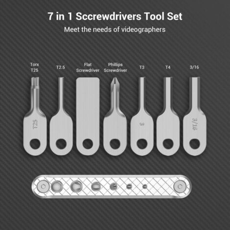 Set di attrezzi con cacciavite e chiavi inglesi, set di attrezzi con sette strumenti funzionali inclusi - 2213D