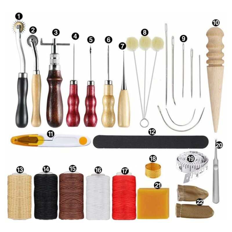 Set di attrezzi in pelle da 30 pezzi per scarpe in...