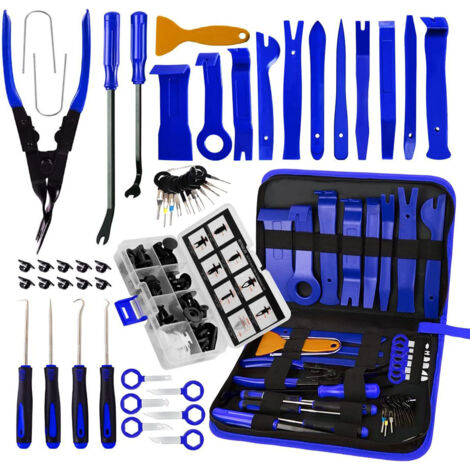 Set di attrezzi per auto da 88 pezzi, nylon, blu