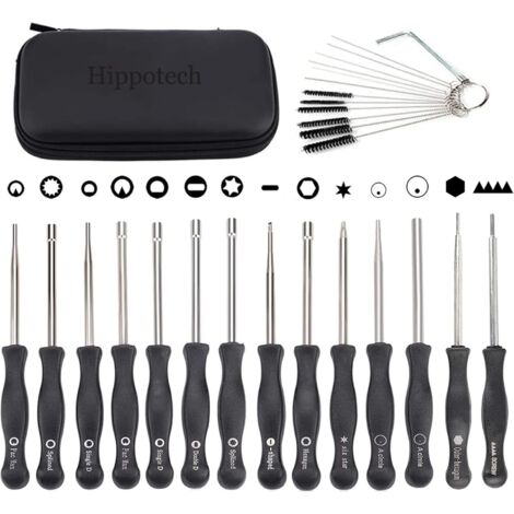 Set di attrezzi per la regolazione del carburatore Hippotech da 14 pezzi con viti a testa esagonale per piccoli motori a 2 tempi, compatibile con decespugliatori a motosega Poulan, Husqvarna, STIHL ed
