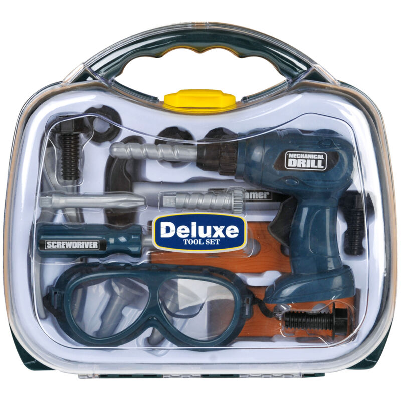 Set di attrezzi viti fai da te per valigia verde