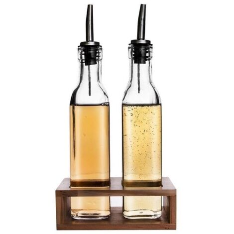 SET DI BOTTIGLIE DISPENSER PER OLIO D'OLIVA E ACETO ORION