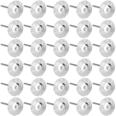 Set di broccoli da 30 pezzi, kit completo per la lucidatura di fili e ottone per utensili rotanti Dremel
