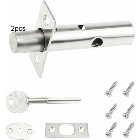 set di bulloni di sicurezza per porte a mortaio, chiavistelli in acciaio inox, chiavistelli di sicurezza per porte con chiave e viti per porte di armadi e armadietti
