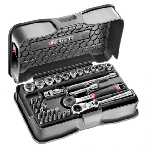 Set di bussole 1/4 esagono metrico FACOM 37 pezzi - R.161-6P6HXPB