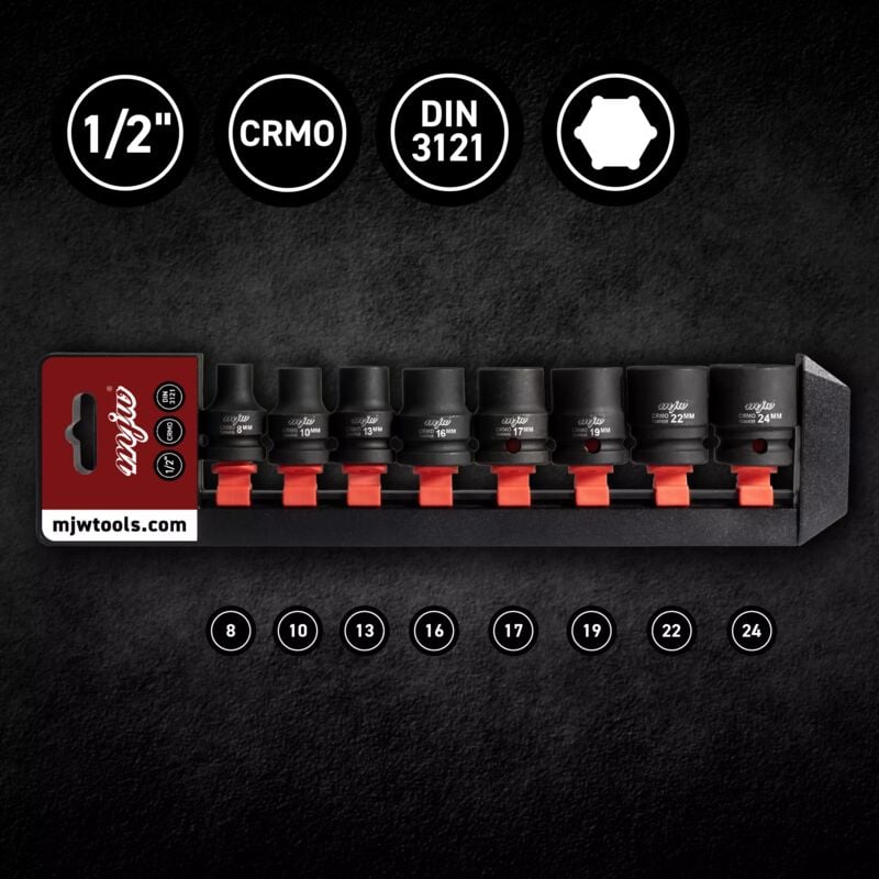 Set di bussole a impatto da 1/2