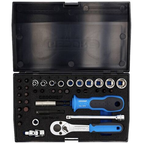 Set di bussole D 20 TMU-10 40 pezzi 1/4 di pollice SW 4-13mm Z.24 12KT