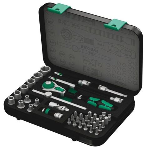 Set di bussole e inserti per avvitare 1/4" WERA 8100 SA 4 Zyklop 1/4" Imperial (41 piezas)