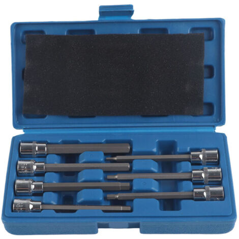Set di bussole esagonali extra lunghe, 7 pezzi, kit di strumenti per la riparazione di unità da 3/4/5/6/7/8/10 mm