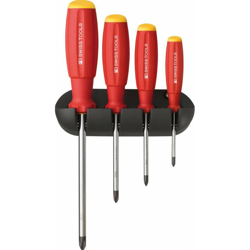 Image of Pb Swiss Tools - Set di cacciaviti 4 unità ph im staffa a parete SwissGrip