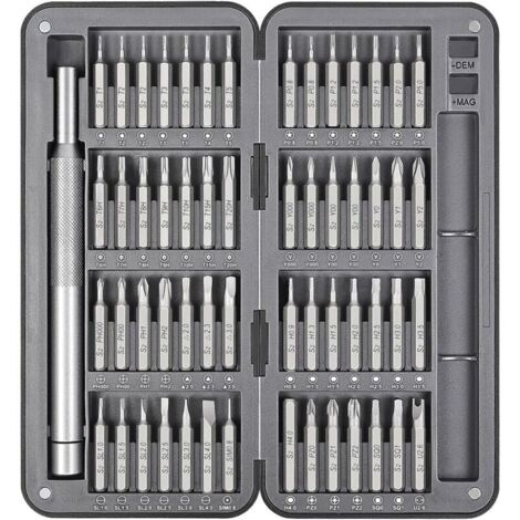 Set di cacciaviti di precisione da 58 pezzi, set di cacciaviti T1 T2 T3 T4 T5, Star P2/5/6, Tri-wing Y000, ecc., acciaio S2, per iPhone, laptop