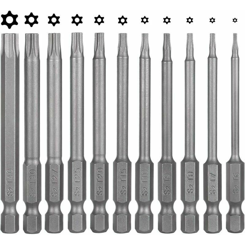 Set di cacciaviti di sicurezza Torx 11pcs 75mm