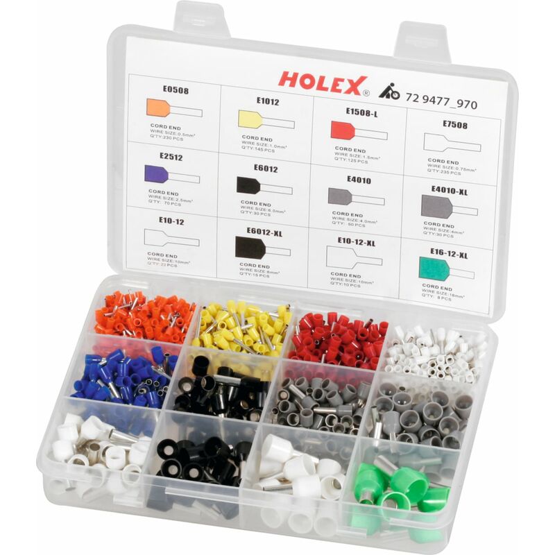HOLEX - Set di capicorda, senza pinza di serraggio...