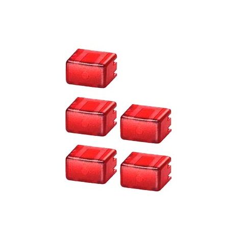 Set di cappucci per pulsanti 5TE48 Set con ognuno 5x rosso/trasparente