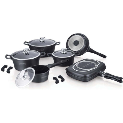 Scettar 5 Pezzi Presine Da Cucina,Gancio Resistente Al Calore Presine Cucina 20 * 20CM,Lavabile In Lavatrice,Adatto Per Fornelli E Forno,Nero