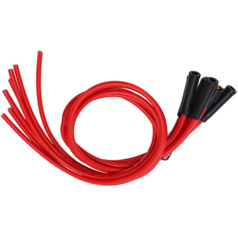 Set di cavi di accensione Eosnow rossi per candele, diametro 8 mm, lunghezza 1 m, cavi di accensione di ricambio per auto classiche a 6 cilindri.