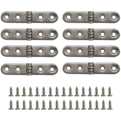 Set di cerniere da 8 pezzi con viti per cerniere, cerniere per porte, cerniere per porte di armadietti, per scatole di legno, scatole dei ricordi, scatole di immagazzinaggio, forzieri del tesoro, arma