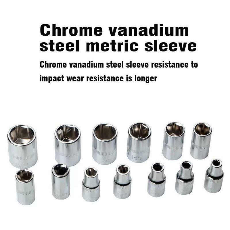 Set di chiavi a bussola e punte metriche Aste di