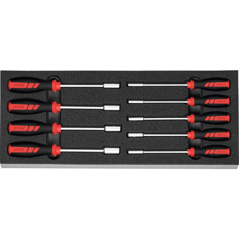 Set di chiavi a bussola, Numero degli utensili: 9