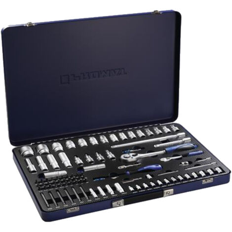 Set di chiavi a bussola Promat 91 pezzi 1/4 + 1/2 " larghezze delle chiavi 4-32 mm