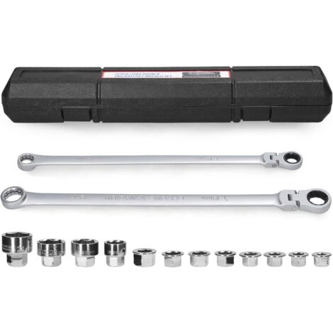 Set di chiavi a cricchetto multifunzionali 15 in 1 per moto, bicicletta, bagno, condizionatore, riparazione auto, set di attrezzi per la manutenzione