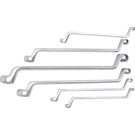 Set di chiavi a doppio anello con teste ad anello e profilo E gomito E6 - E24 6 pz.