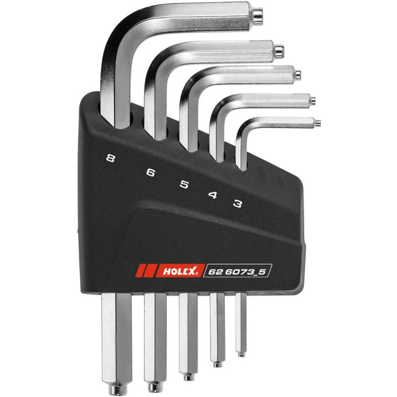 Holex - Set di chiavi maschio esagonali piegate