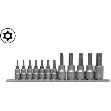 SET DI CHIAVI TORX YATO CON FORO SU GUIDA 12 pz.