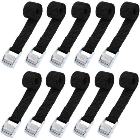 Set di cinghie di fissaggio, 10 pezzi, 2 x 39 cm, per moto/auto/bicicletta, cinghie di fissaggio per portiere, carico massimo 500 kg