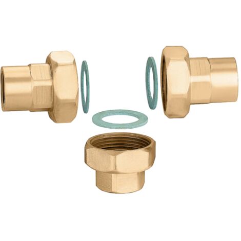 Set di collegamento per miscelatori con attacchi filettati serie 524. Attacco 3/4"F, utilizzo 524500 Caleffi 524005  3/4"F