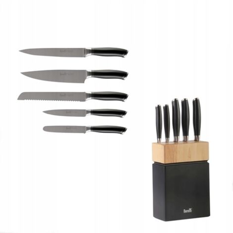 SET DI COLTELLI CON BLOCCO SET DI COLTELLI DA 6 PEZZI GRANDE SET DI COLTELLI