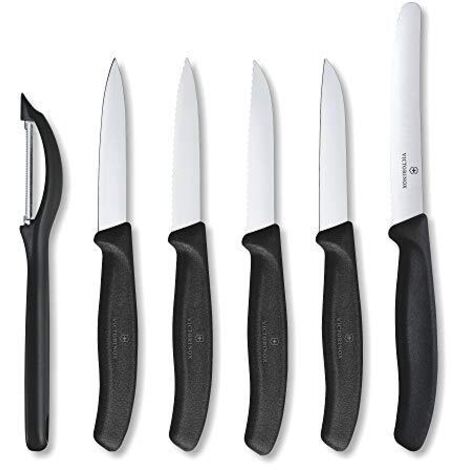 Set di coltelli ergonomici neri Victorinox Swiss Classic