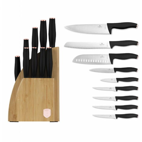 Set di coltelli in ceppo di bambù BERLINGER HAUS Black Rose BH-2760