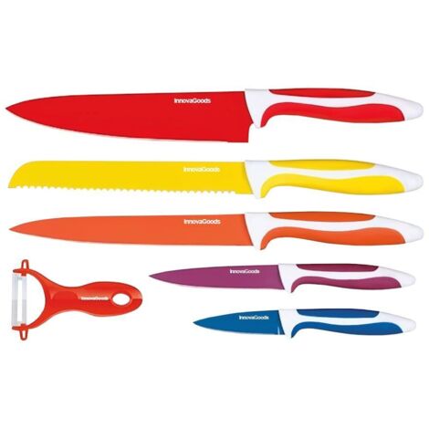 Set di Coltelli in Ceramica e Pelaverdure Knoolvs InnovaGoods 6 Pezzi