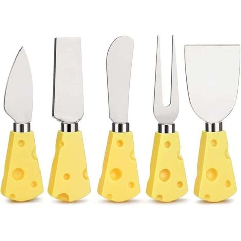 Set di coltelli per formaggio, 5 pezzi di coltelli per formaggio in acciaio inossidabile, mini coltelli per formaggio, coltello per formaggio liscio, coltello per tagliare il formaggio, coltello per f