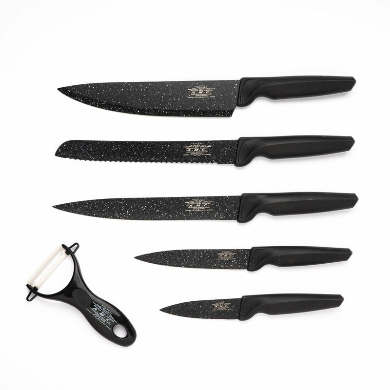 Image of Set di coltelli piu' pelapatate colore pietra 6 pezzi di alta qualita'