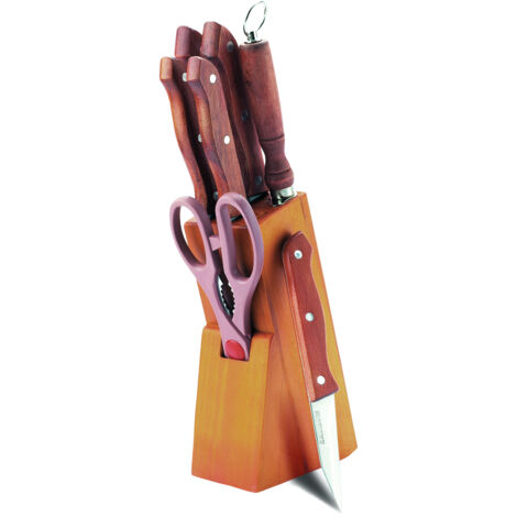 Set di coltelli, set completo di 8 pezzi in un blocco con supporto MAESTRO MR-1403