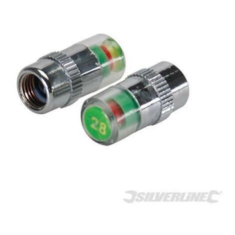 Set di copri tappi per pneumatici Silverline 2 pezzi-1,9 bar