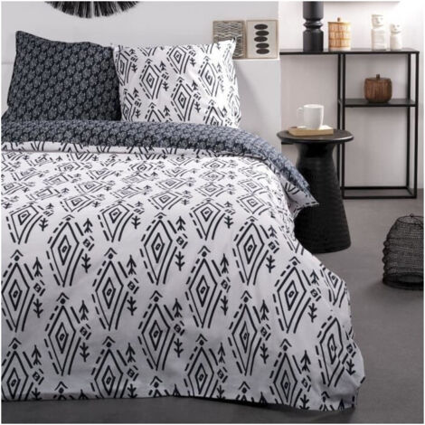 Set di copripiumino TODAY Bianco Nero 220 x 240 cm 3 Pezzi