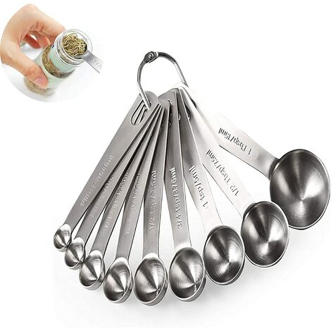 Multi Set di 4 cucchiai dosatori a forma di cuore in acciaio inox di alta qualità 8,9 cm circa Qhtongliuhewu 