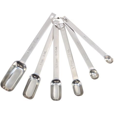 Set di cucchiai dosatori in acciaio inox da sei pezzi