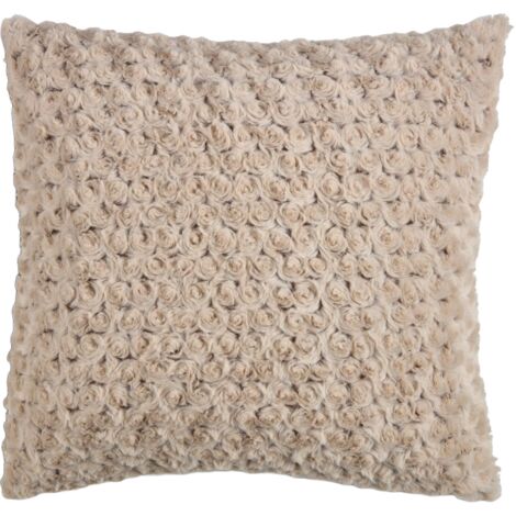 Set di Cuscini Pelosi Beige Spirale Rosa 6 pezzi