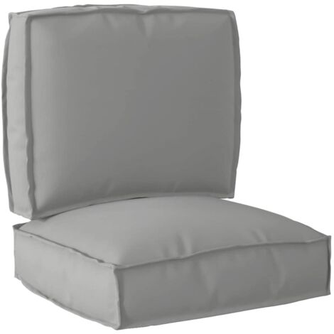 Set di Cuscini per Pallet 2 pcs Grigio 50 x 50 x 12 cm vidaXL
