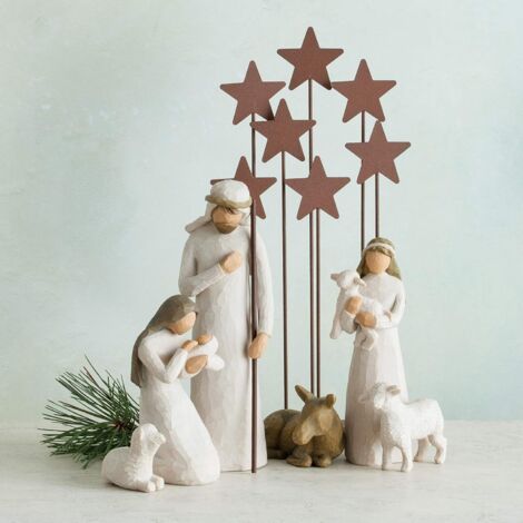 Set di decorazioni natalizie composto da 6 pezzi + 1 stella.
